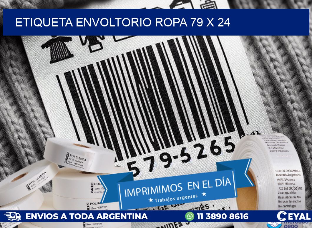 ETIQUETA ENVOLTORIO ROPA 79 x 24