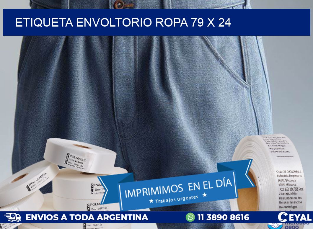 ETIQUETA ENVOLTORIO ROPA 79 x 24