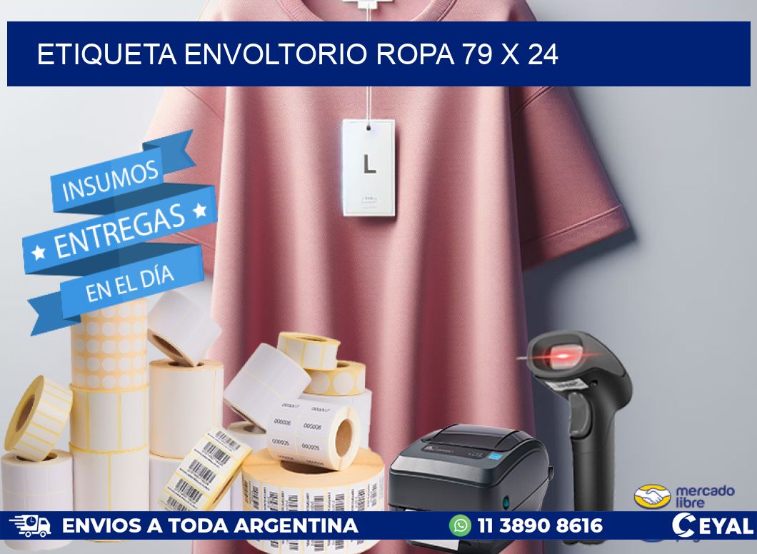 ETIQUETA ENVOLTORIO ROPA 79 x 24
