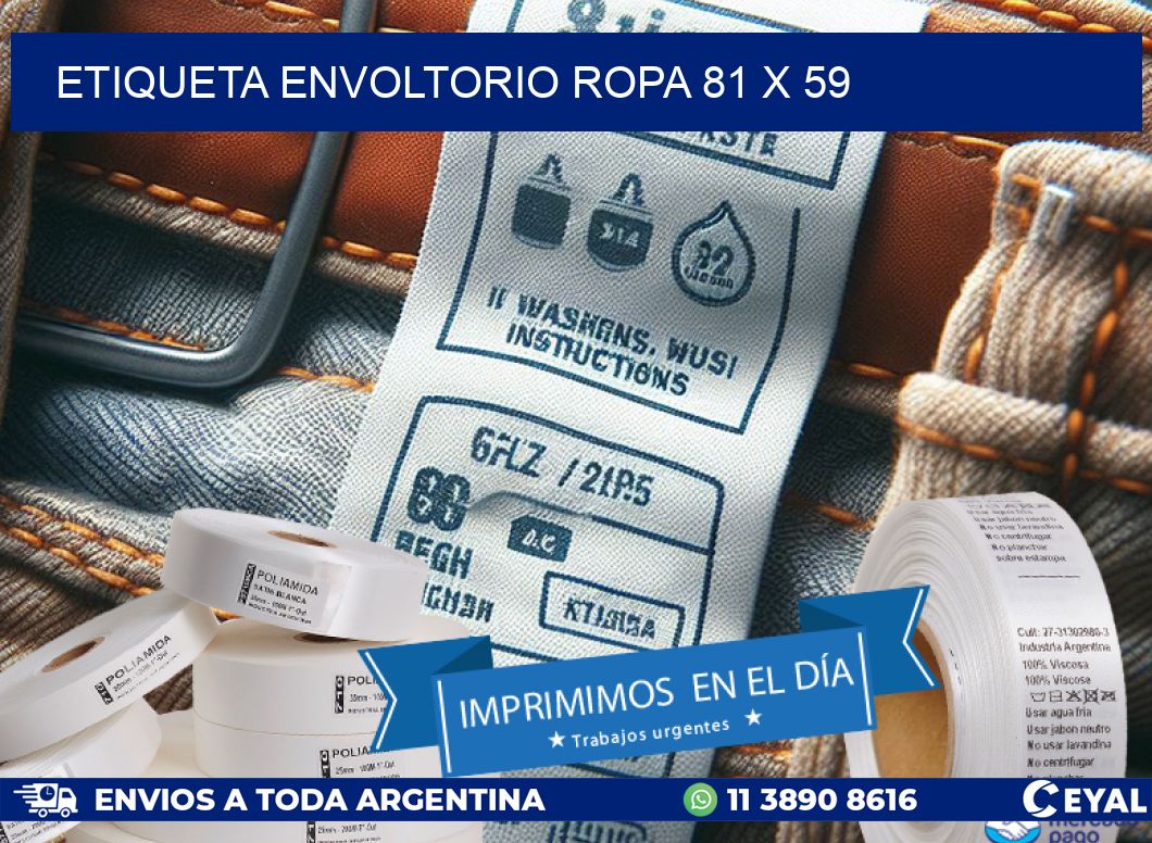 ETIQUETA ENVOLTORIO ROPA 81 x 59
