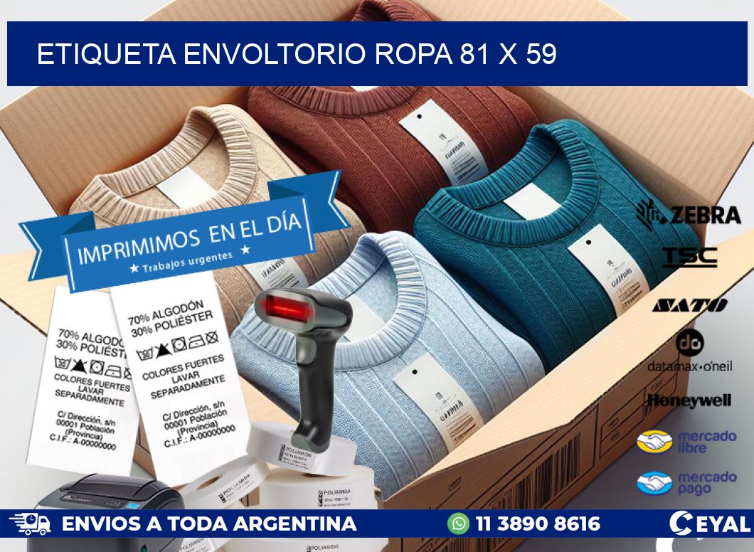 ETIQUETA ENVOLTORIO ROPA 81 x 59