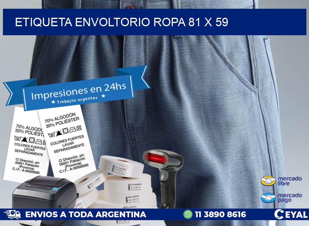 ETIQUETA ENVOLTORIO ROPA 81 x 59