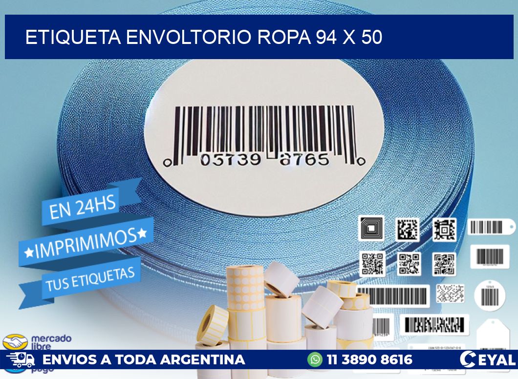 ETIQUETA ENVOLTORIO ROPA 94 x 50