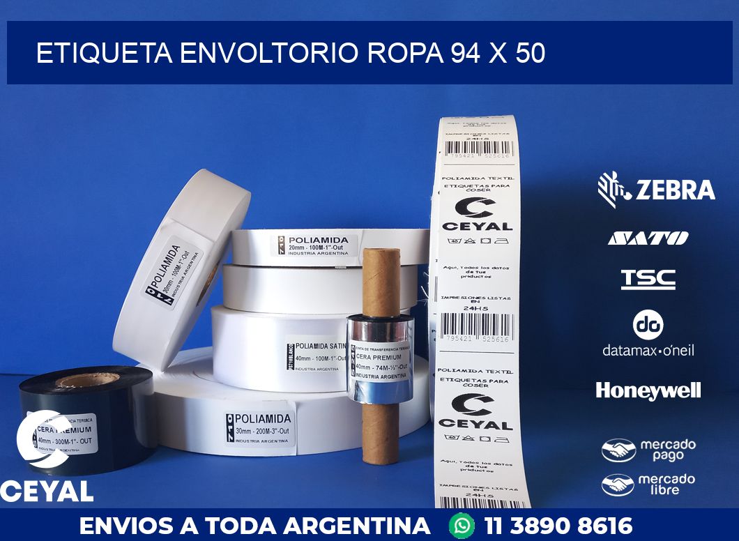 ETIQUETA ENVOLTORIO ROPA 94 x 50