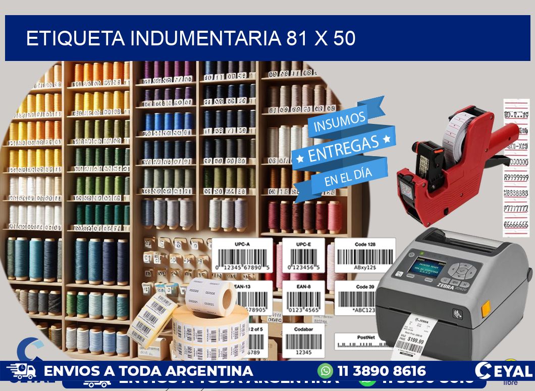 ETIQUETA INDUMENTARIA 81 x 50