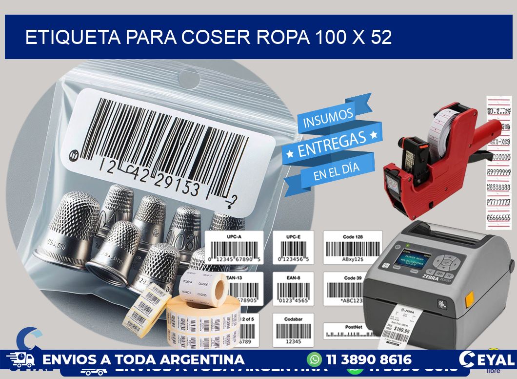 ETIQUETA PARA COSER ROPA 100 x 52