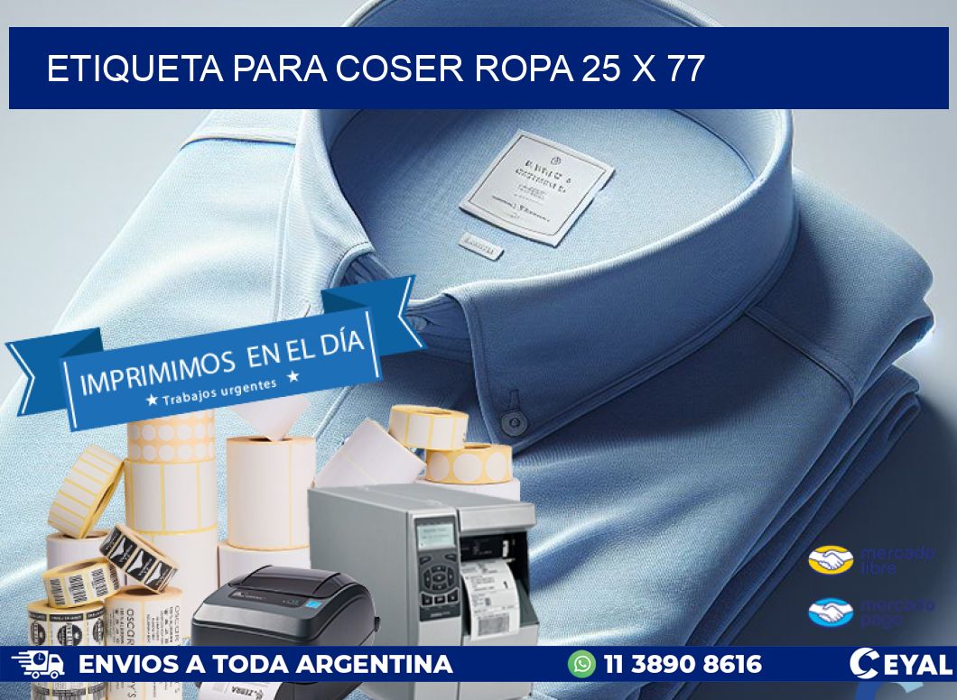 ETIQUETA PARA COSER ROPA 25 x 77