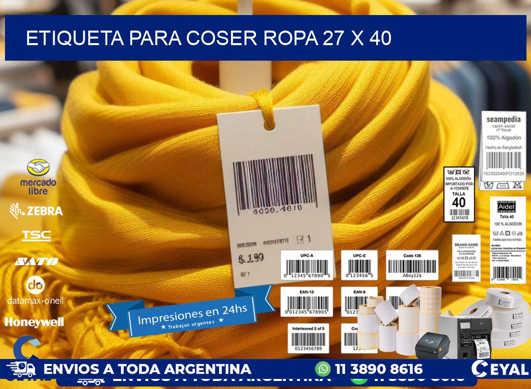 ETIQUETA PARA COSER ROPA 27 x 40