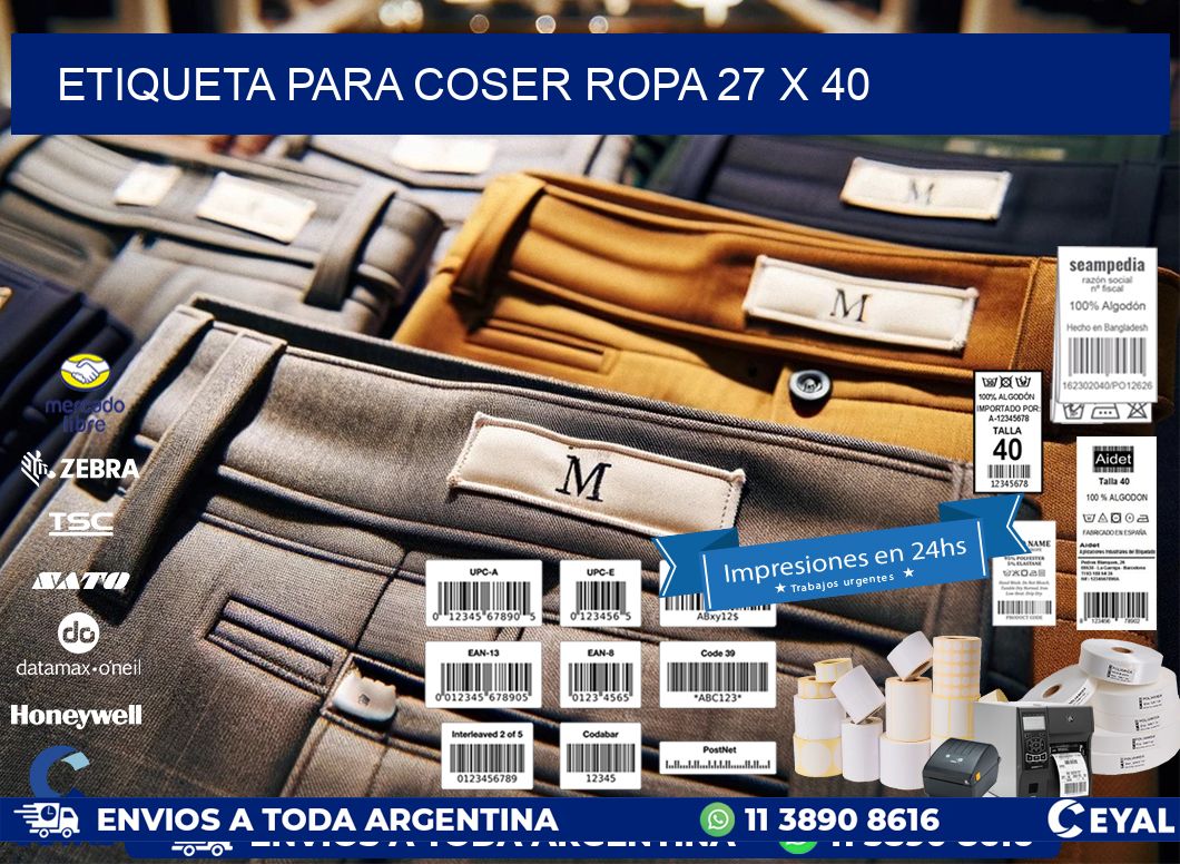 ETIQUETA PARA COSER ROPA 27 x 40