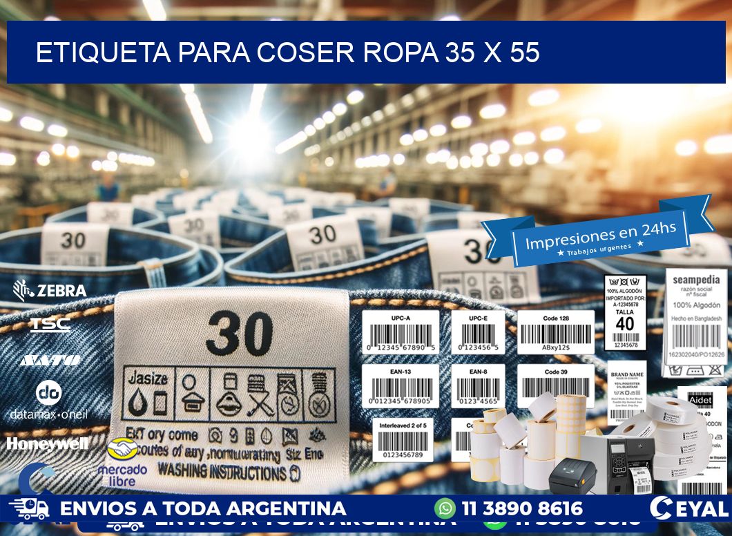 ETIQUETA PARA COSER ROPA 35 x 55