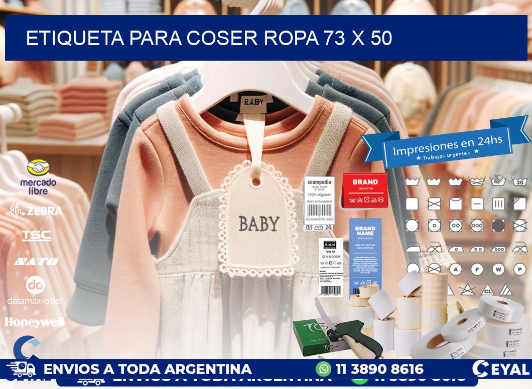 ETIQUETA PARA COSER ROPA 73 x 50