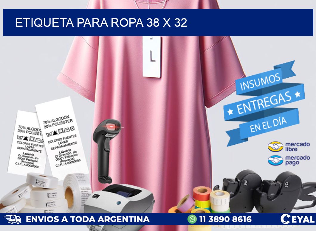 ETIQUETA PARA ROPA 38 x 32