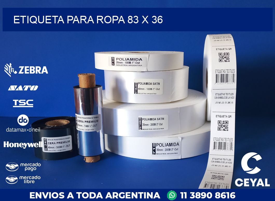 ETIQUETA PARA ROPA 83 x 36