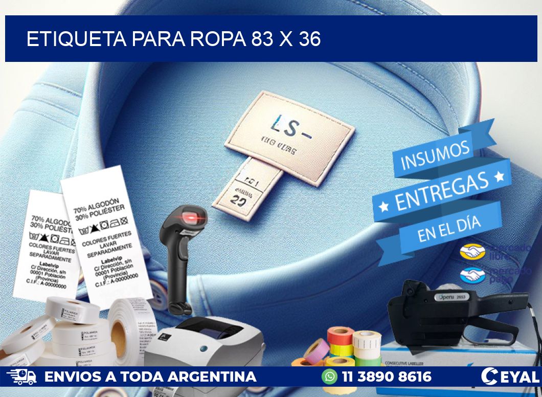 ETIQUETA PARA ROPA 83 x 36