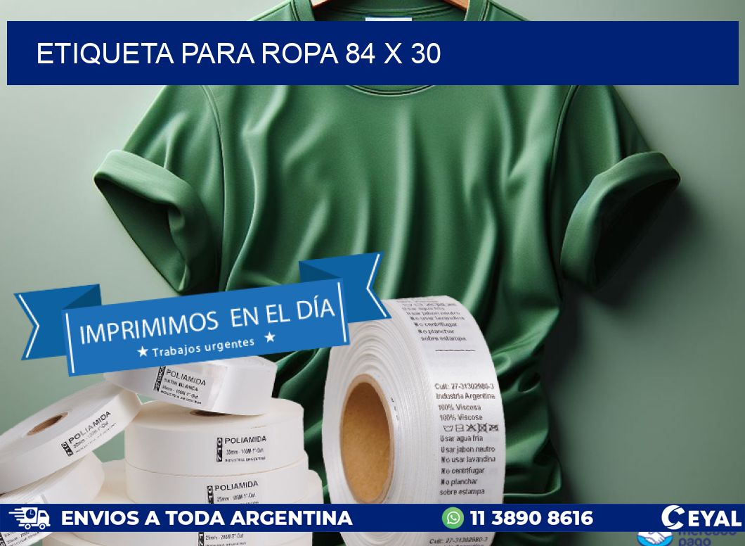 ETIQUETA PARA ROPA 84 x 30