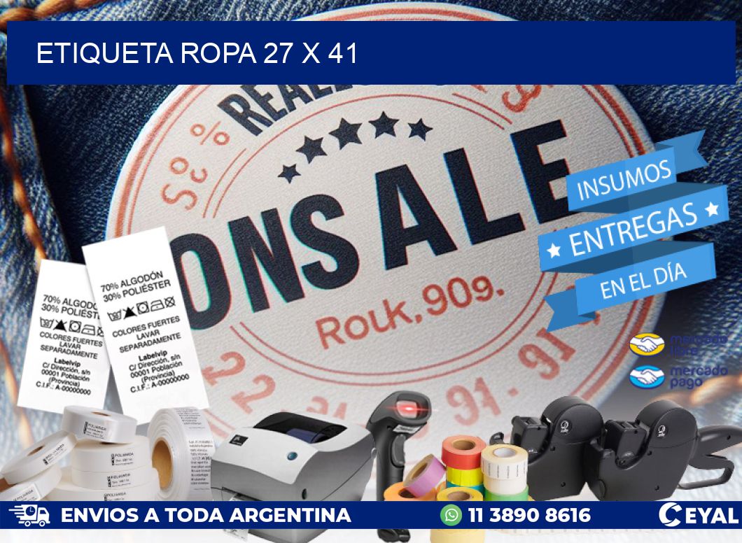 ETIQUETA ROPA 27 x 41