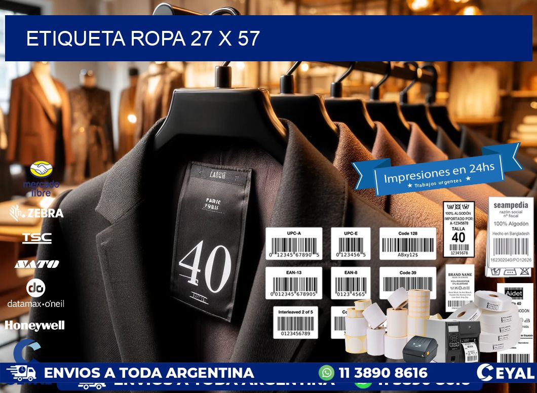 ETIQUETA ROPA 27 x 57