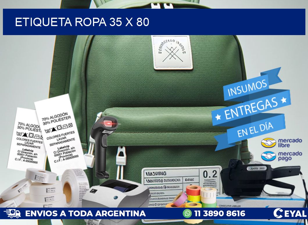 ETIQUETA ROPA 35 x 80