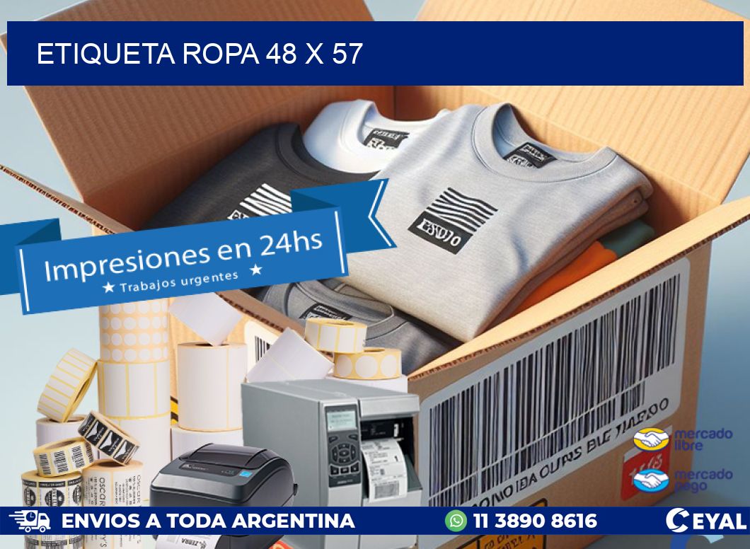 ETIQUETA ROPA 48 x 57