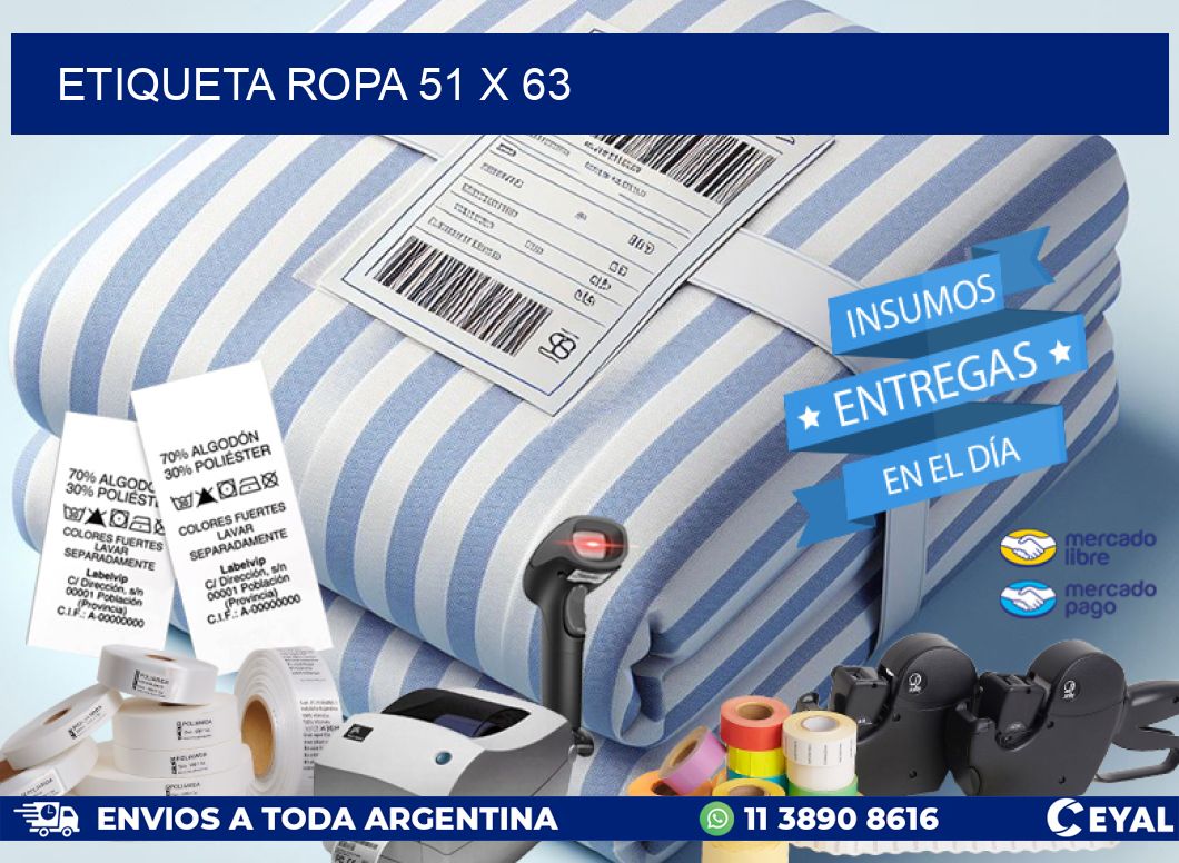 ETIQUETA ROPA 51 x 63