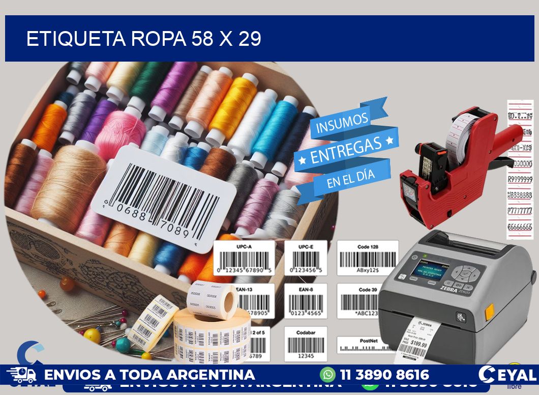 ETIQUETA ROPA 58 x 29