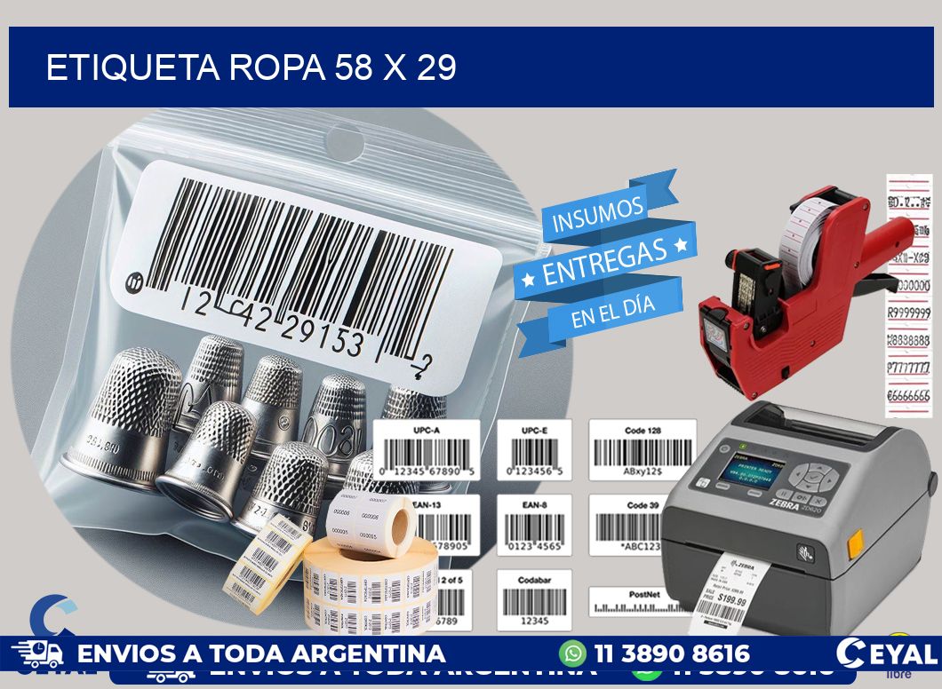 ETIQUETA ROPA 58 x 29