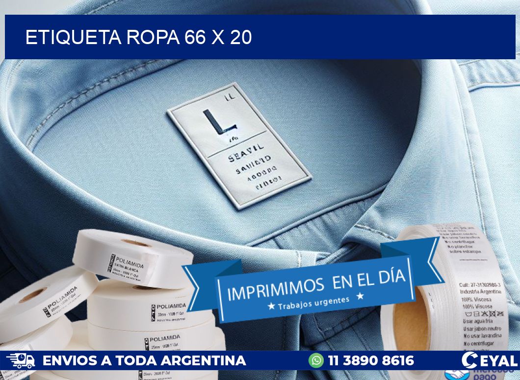 ETIQUETA ROPA 66 x 20