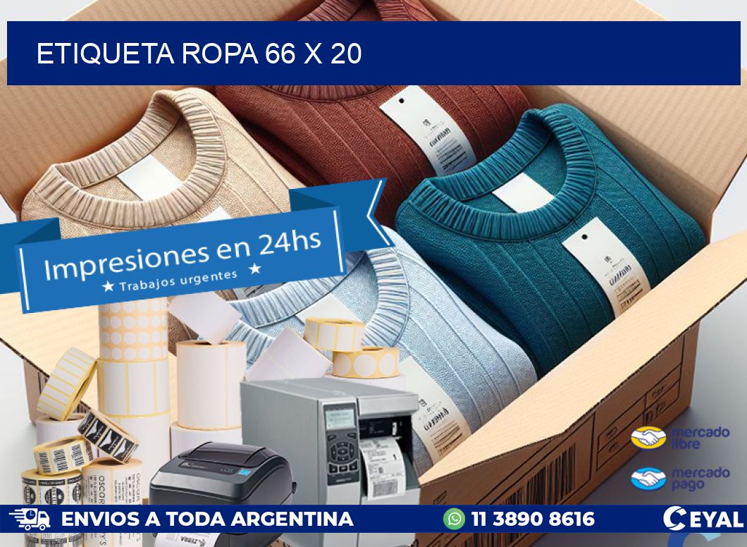 ETIQUETA ROPA 66 x 20