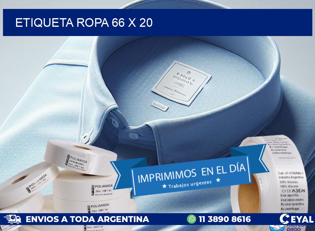 ETIQUETA ROPA 66 x 20