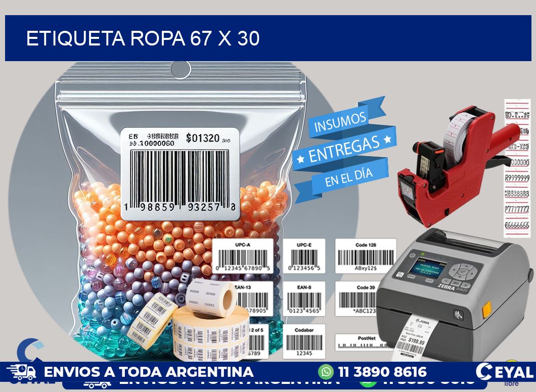 ETIQUETA ROPA 67 x 30