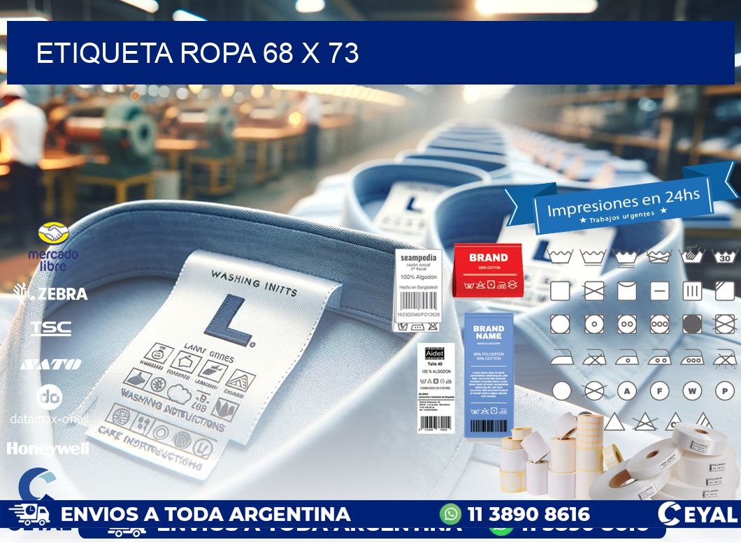 ETIQUETA ROPA 68 x 73