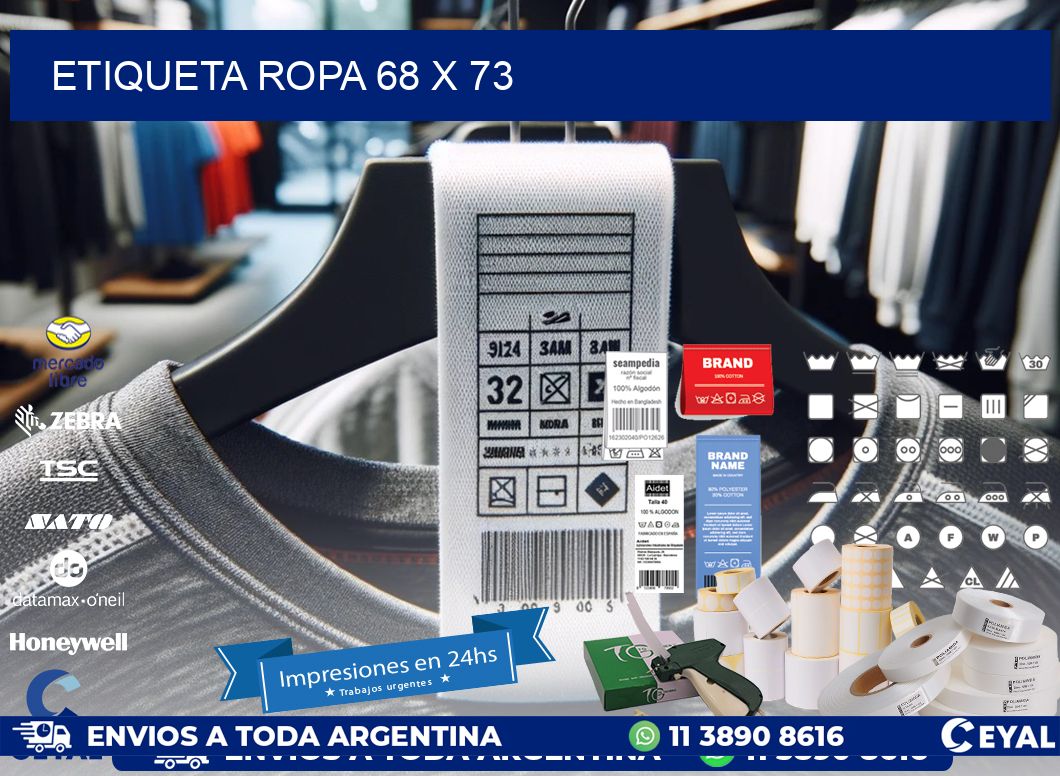 ETIQUETA ROPA 68 x 73