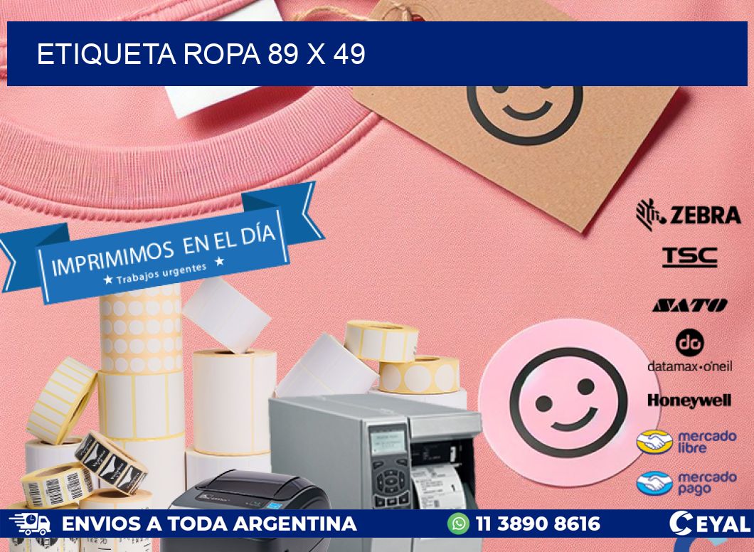 ETIQUETA ROPA 89 x 49