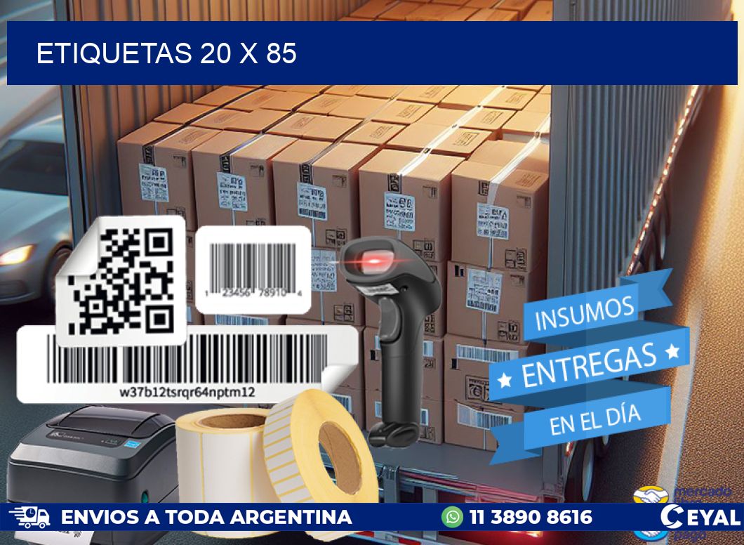 ETIQUETAS 20 x 85