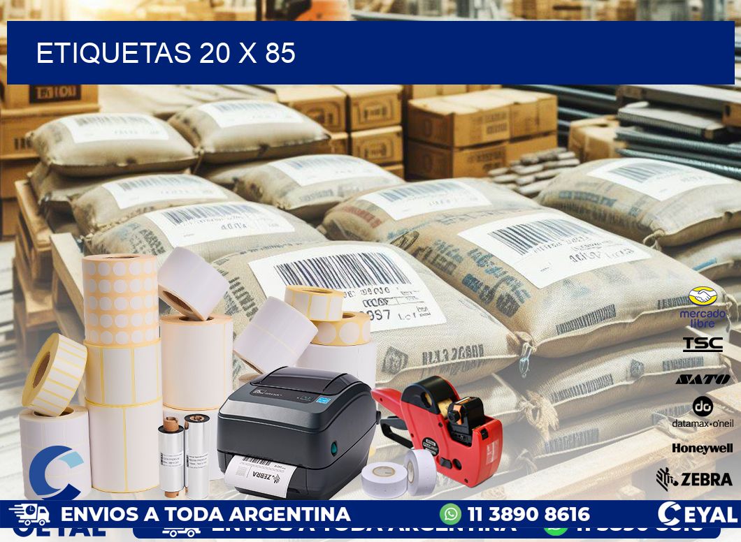 ETIQUETAS 20 x 85