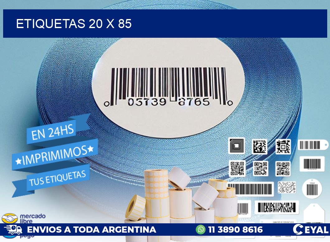 ETIQUETAS 20 x 85
