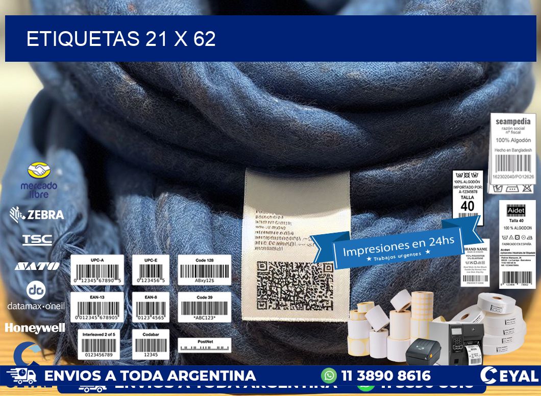 ETIQUETAS 21 x 62