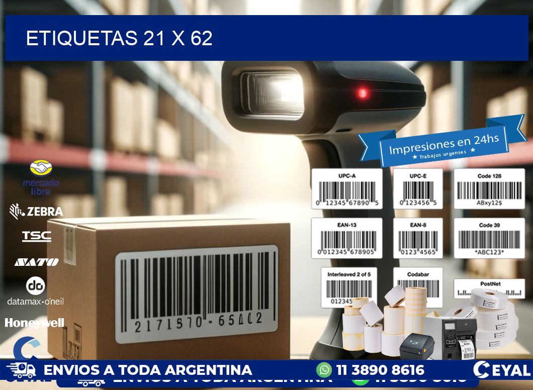ETIQUETAS 21 x 62