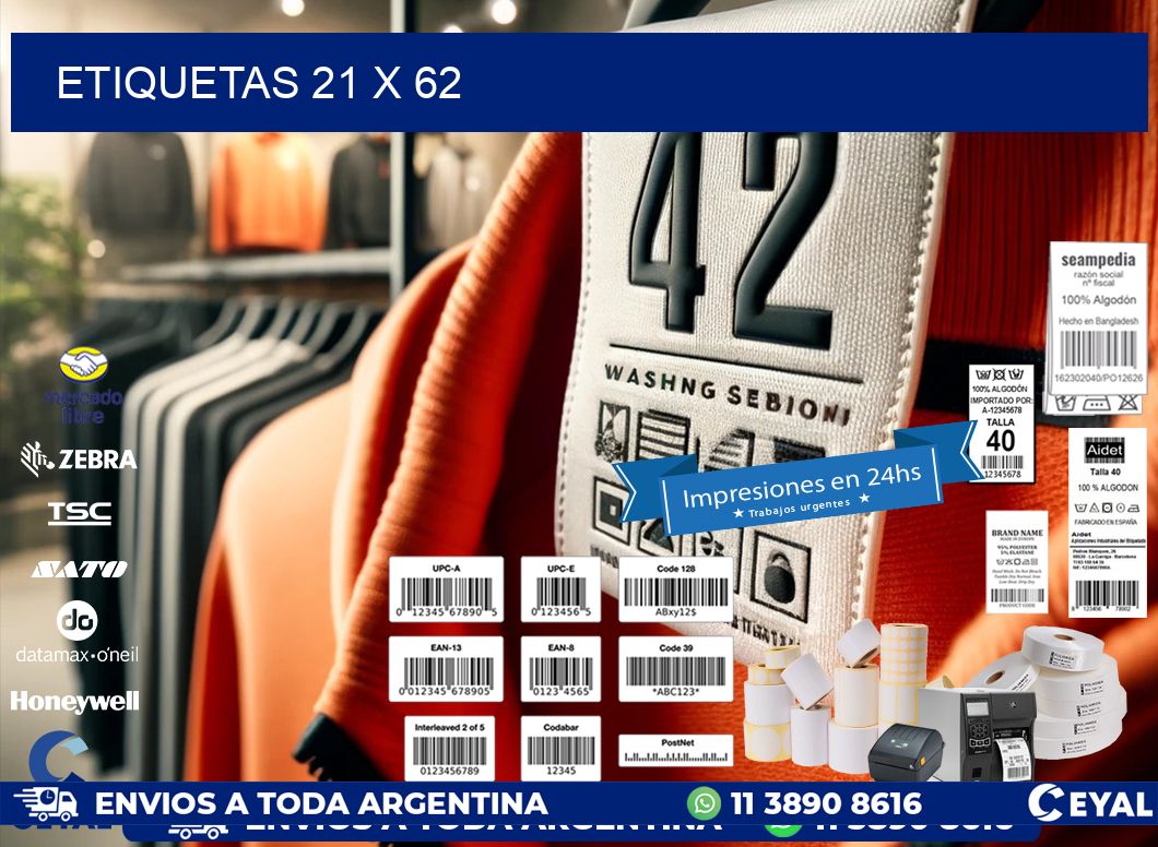ETIQUETAS 21 x 62