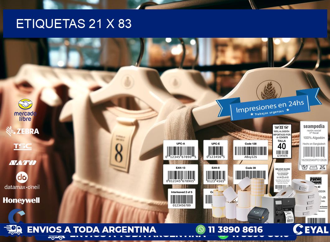 ETIQUETAS 21 x 83
