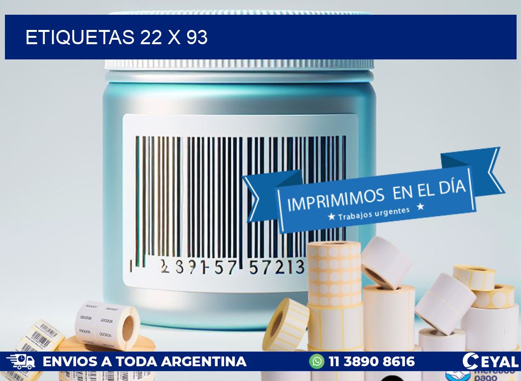 ETIQUETAS 22 x 93