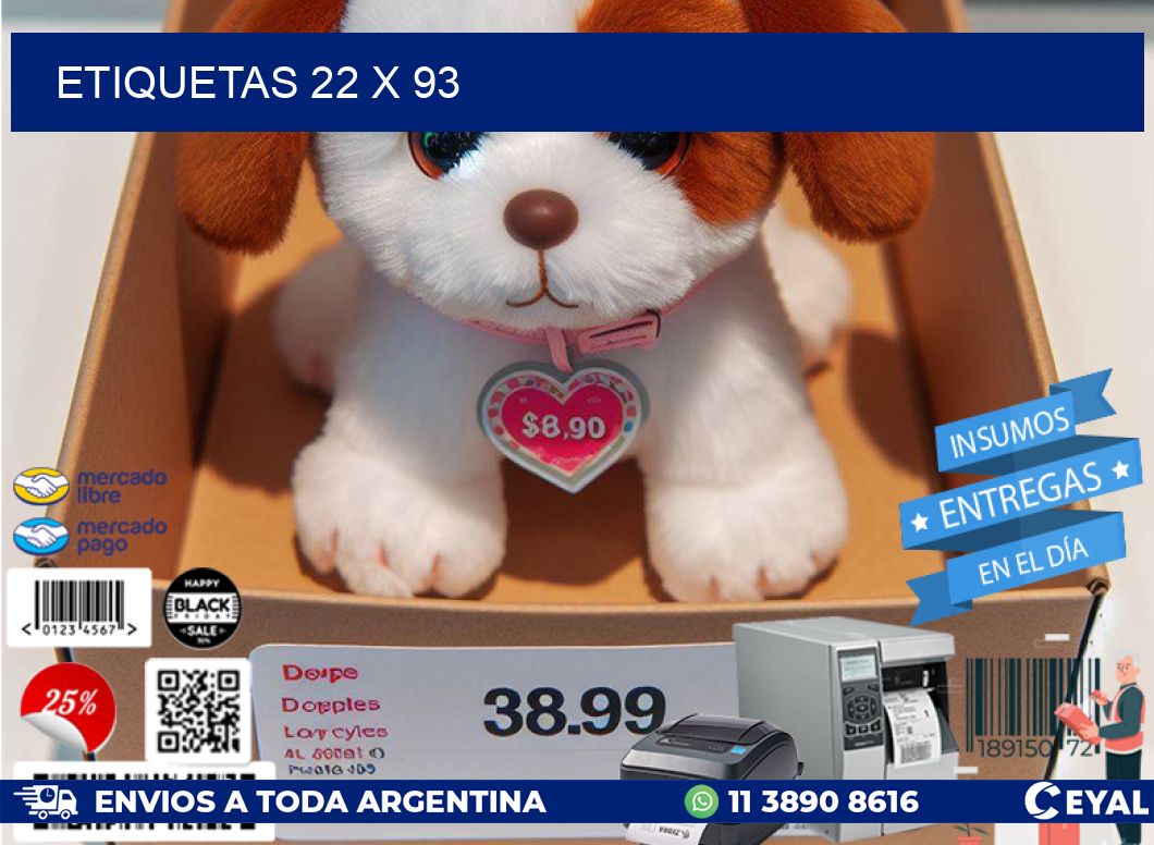 ETIQUETAS 22 x 93