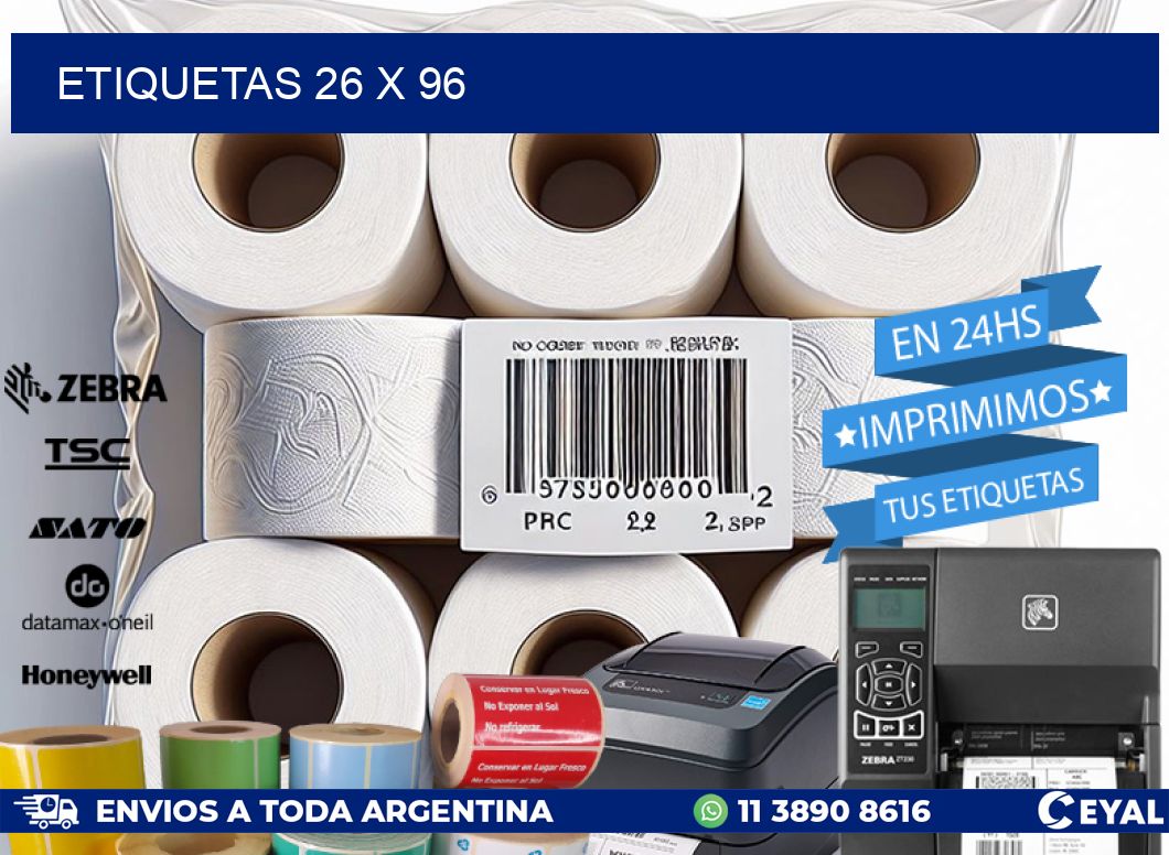 ETIQUETAS 26 x 96