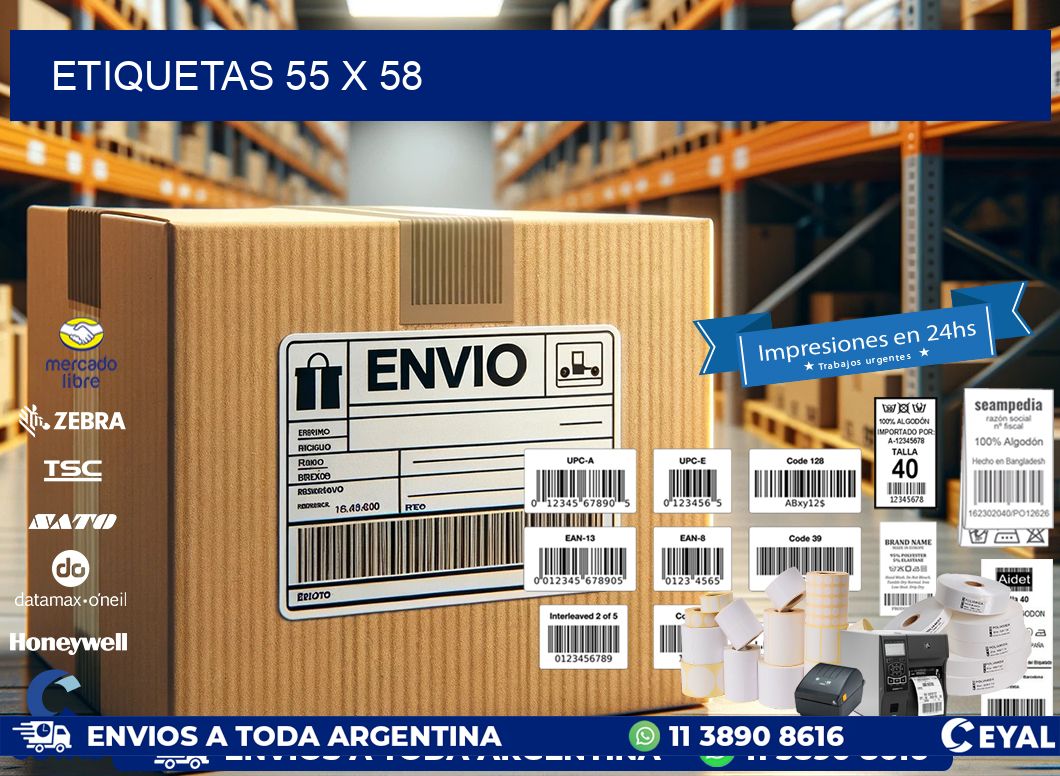 ETIQUETAS 55 x 58