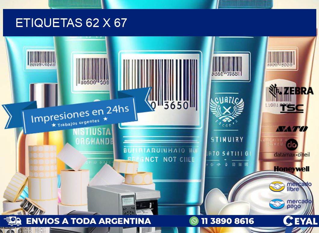 ETIQUETAS 62 x 67
