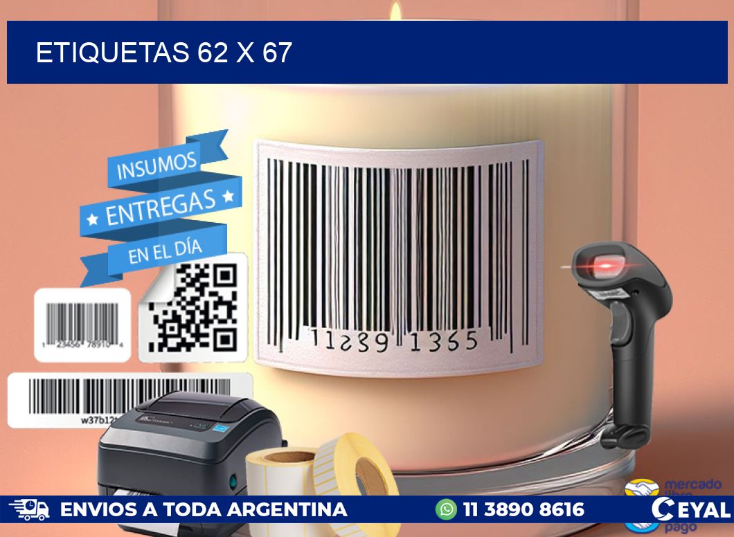 ETIQUETAS 62 x 67