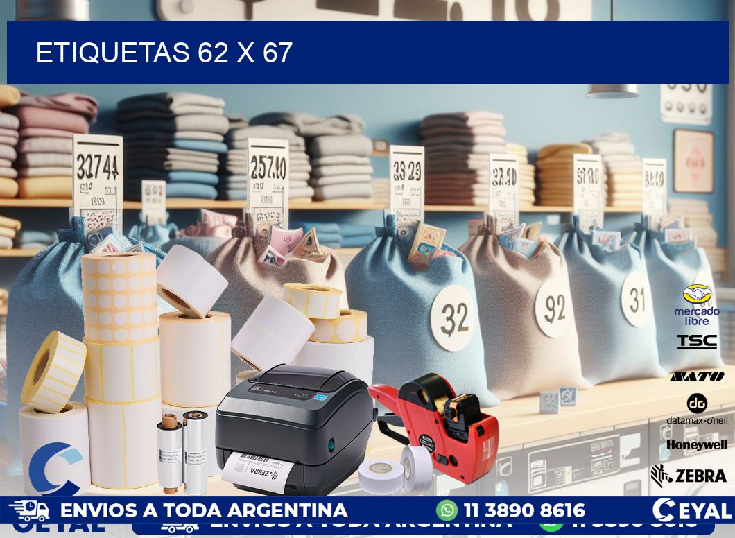ETIQUETAS 62 x 67