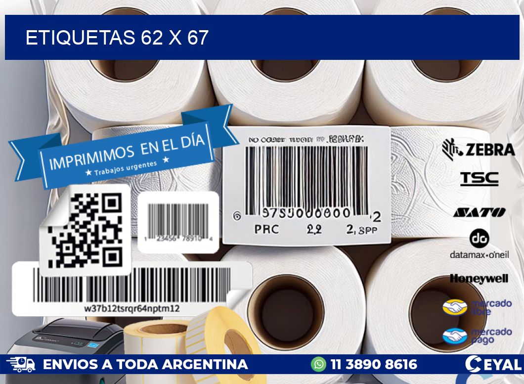 ETIQUETAS 62 x 67