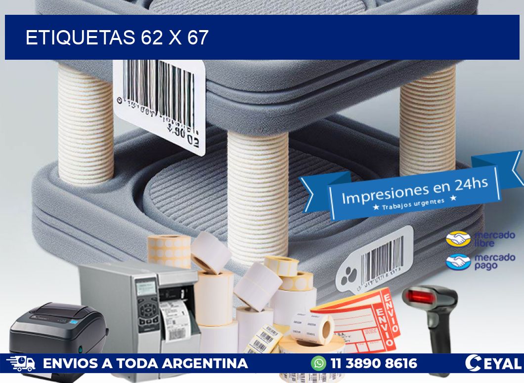 ETIQUETAS 62 x 67