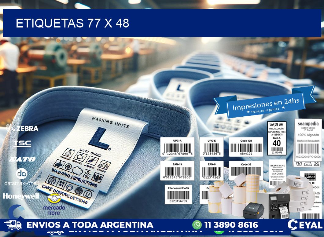 ETIQUETAS 77 x 48